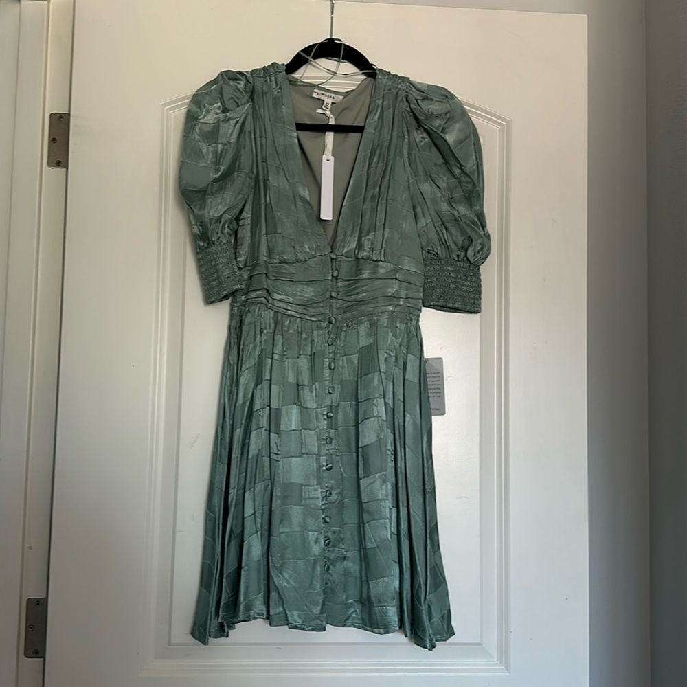Maisie Checkered Satin Dress - XS